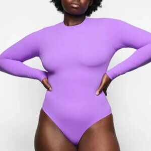 Kim Kardashian SKIMS Fits Everybody Ultra Violet Long Sleeve Body Suit XL